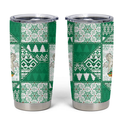 Nigeria Christmas Tumbler Cup Patchwork Style
