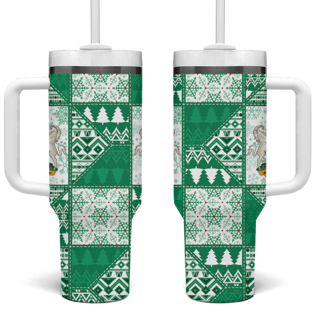 Nigeria Christmas Tumbler With Handle Patchwork Style