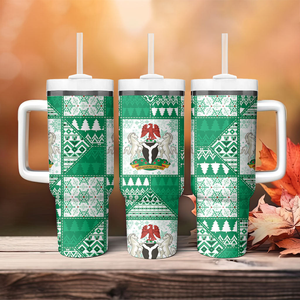 Nigeria Christmas Tumbler With Handle Patchwork Style