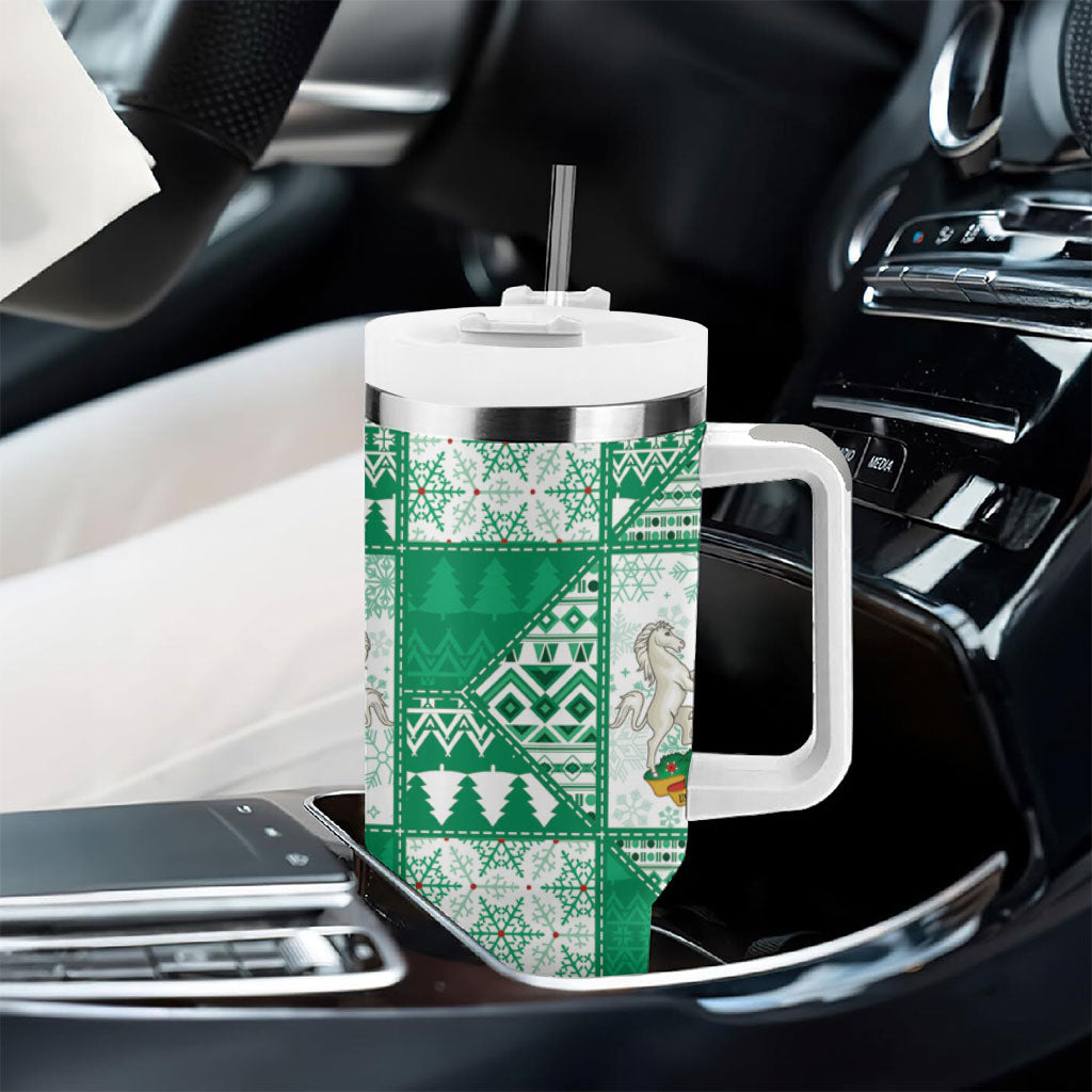 Nigeria Christmas Tumbler With Handle Patchwork Style