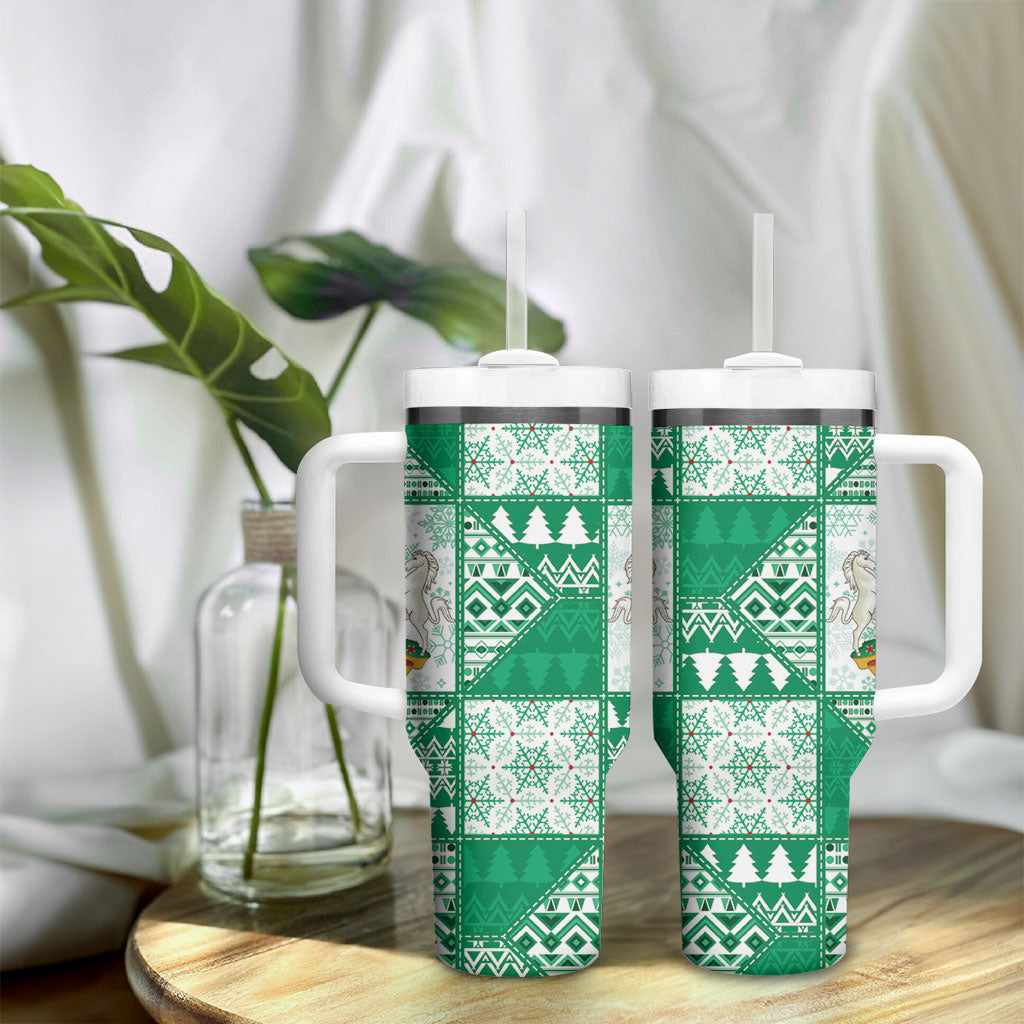 Nigeria Christmas Tumbler With Handle Patchwork Style
