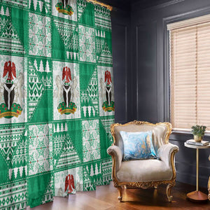 Nigeria Christmas Window Curtain Patchwork Style