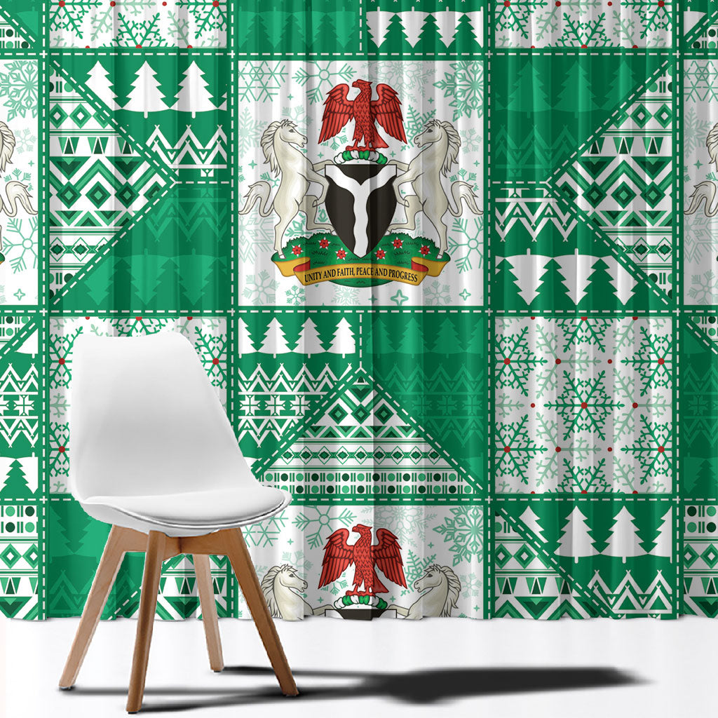 Nigeria Christmas Window Curtain Patchwork Style