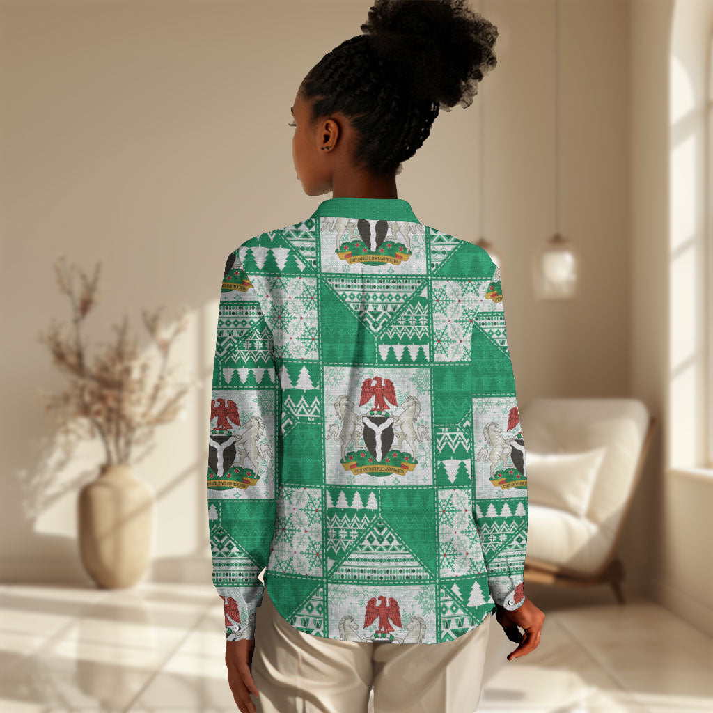 Nigeria Christmas Women Casual Shirt Patchwork Style