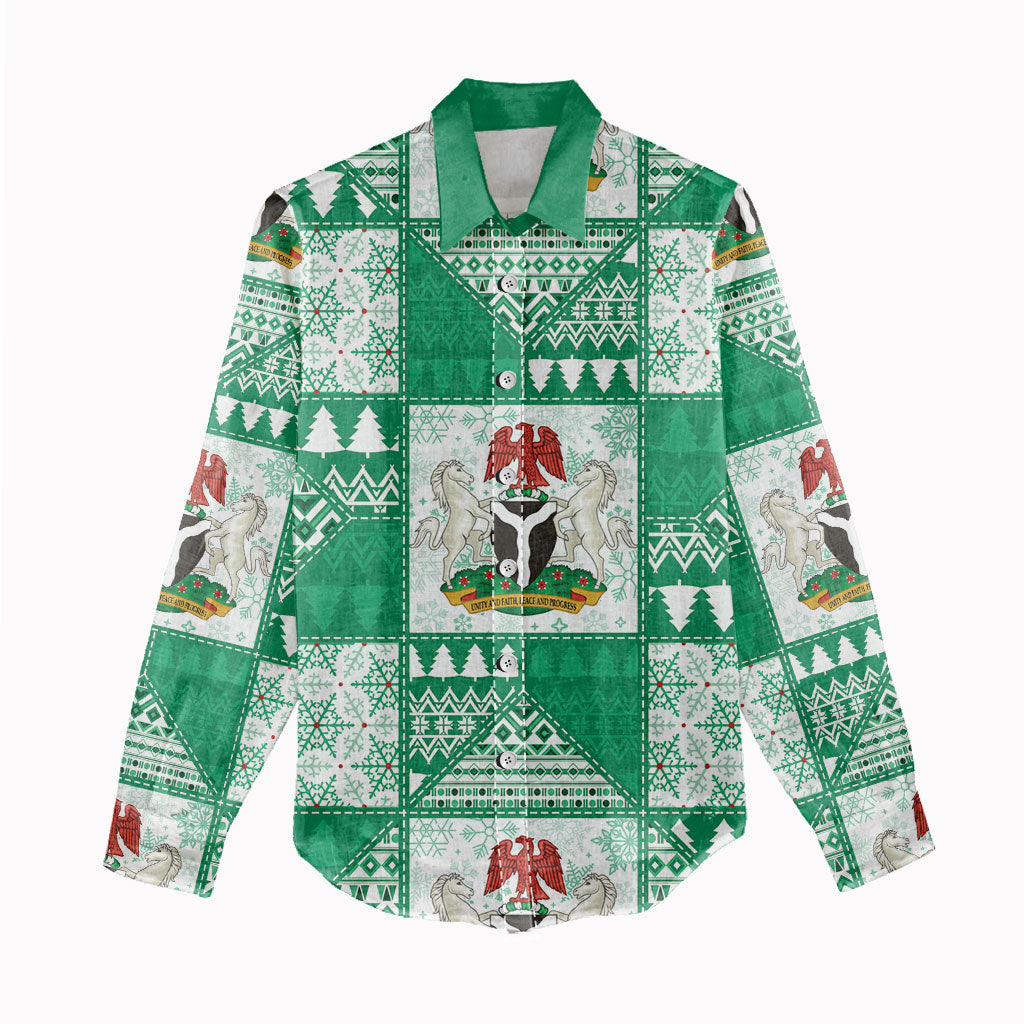 Nigeria Christmas Women Casual Shirt Patchwork Style
