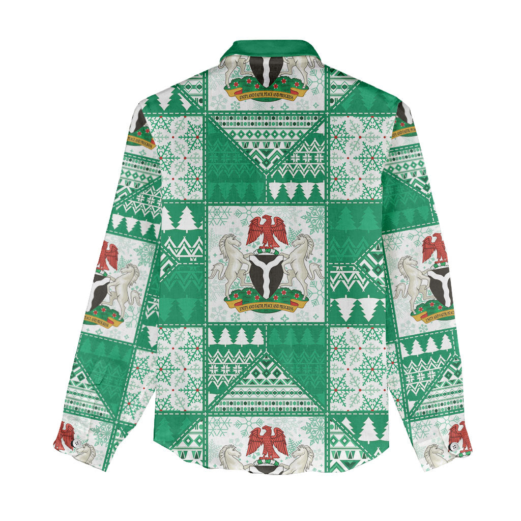 Nigeria Christmas Women Casual Shirt Patchwork Style