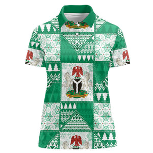Nigeria Christmas Women Polo Shirt Patchwork Style
