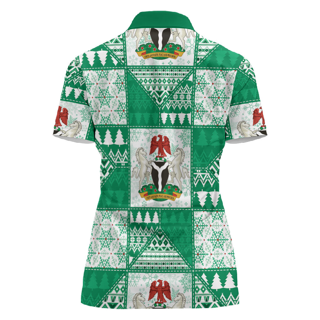 Nigeria Christmas Women Polo Shirt Patchwork Style