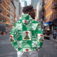 Nigeria Christmas Zip Hoodie Patchwork Style