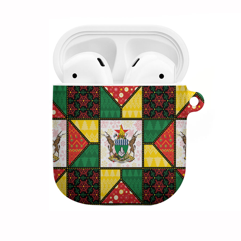 Zimbabwe Christmas AirPods Case Patchwork Style