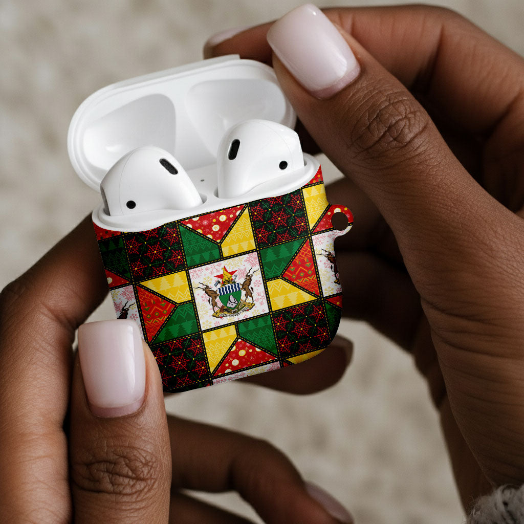 Zimbabwe Christmas AirPods Case Patchwork Style