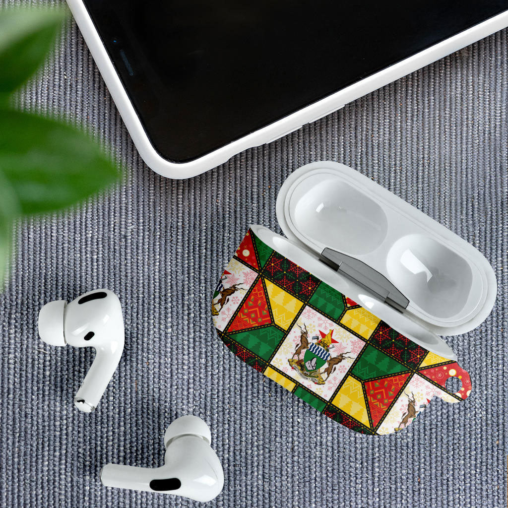 Zimbabwe Christmas AirPods Case Patchwork Style