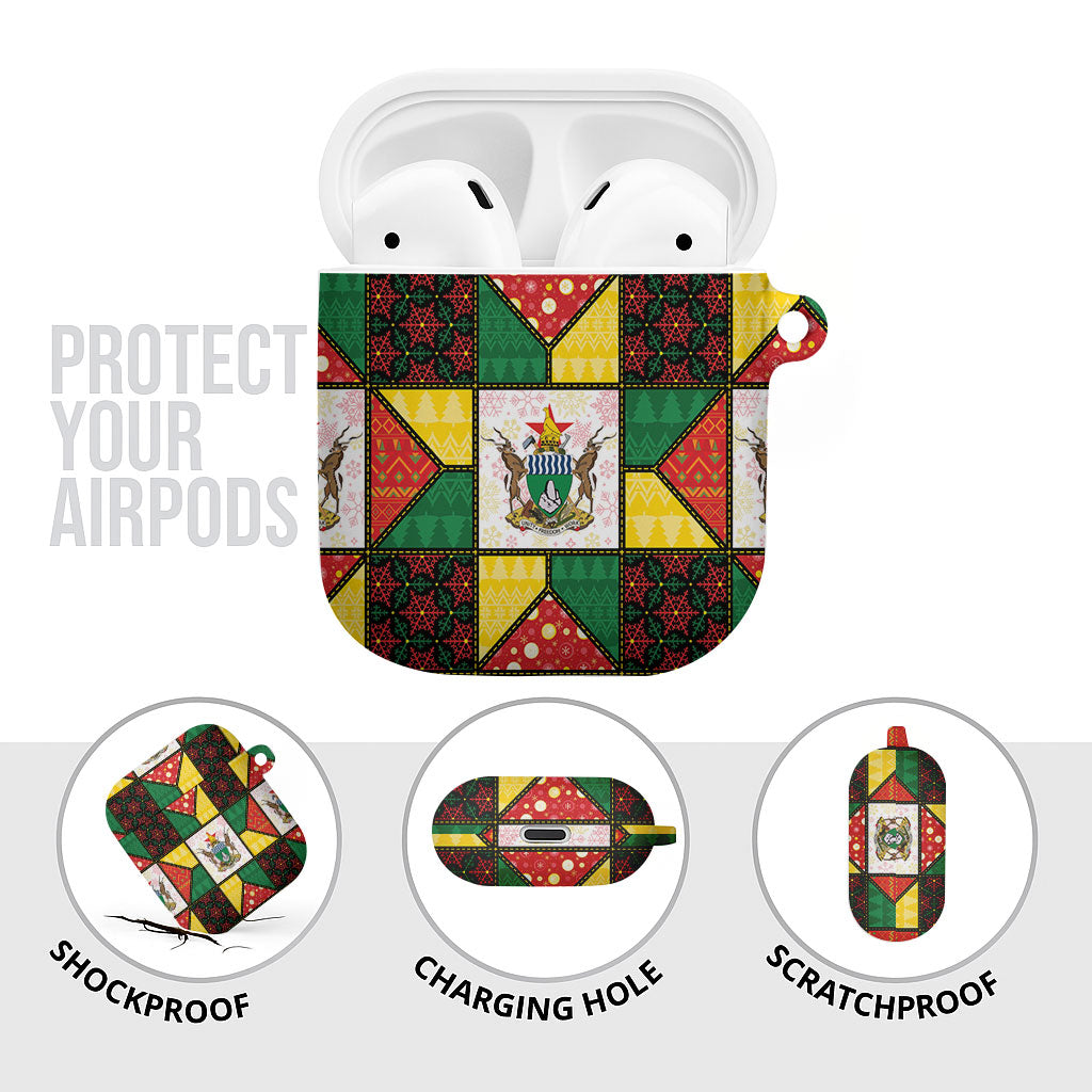 Zimbabwe Christmas AirPods Case Patchwork Style