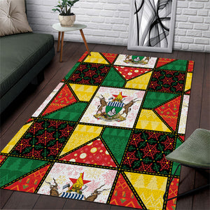 Zimbabwe Christmas Area Rug Patchwork Style