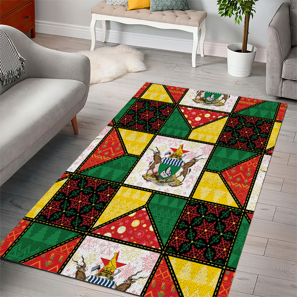 Zimbabwe Christmas Area Rug Patchwork Style