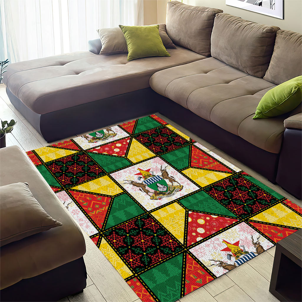Zimbabwe Christmas Area Rug Patchwork Style