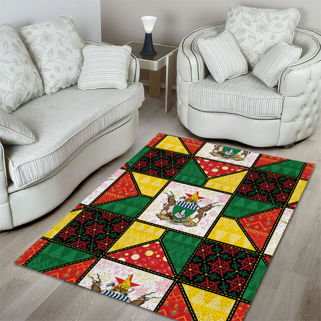 Zimbabwe Christmas Area Rug Patchwork Style