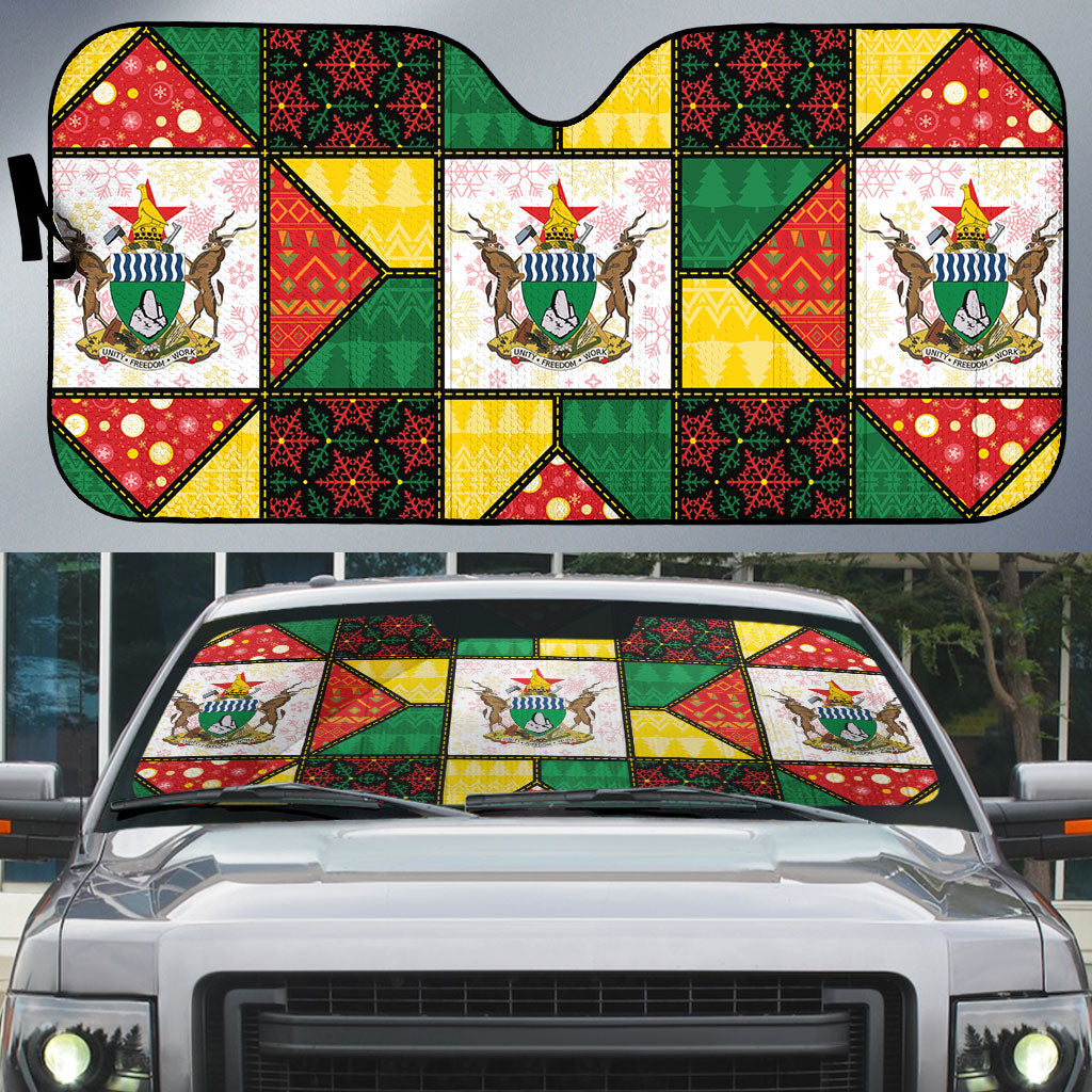 Zimbabwe Christmas Auto Sun Shade Patchwork Style