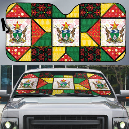 Zimbabwe Christmas Auto Sun Shade Patchwork Style