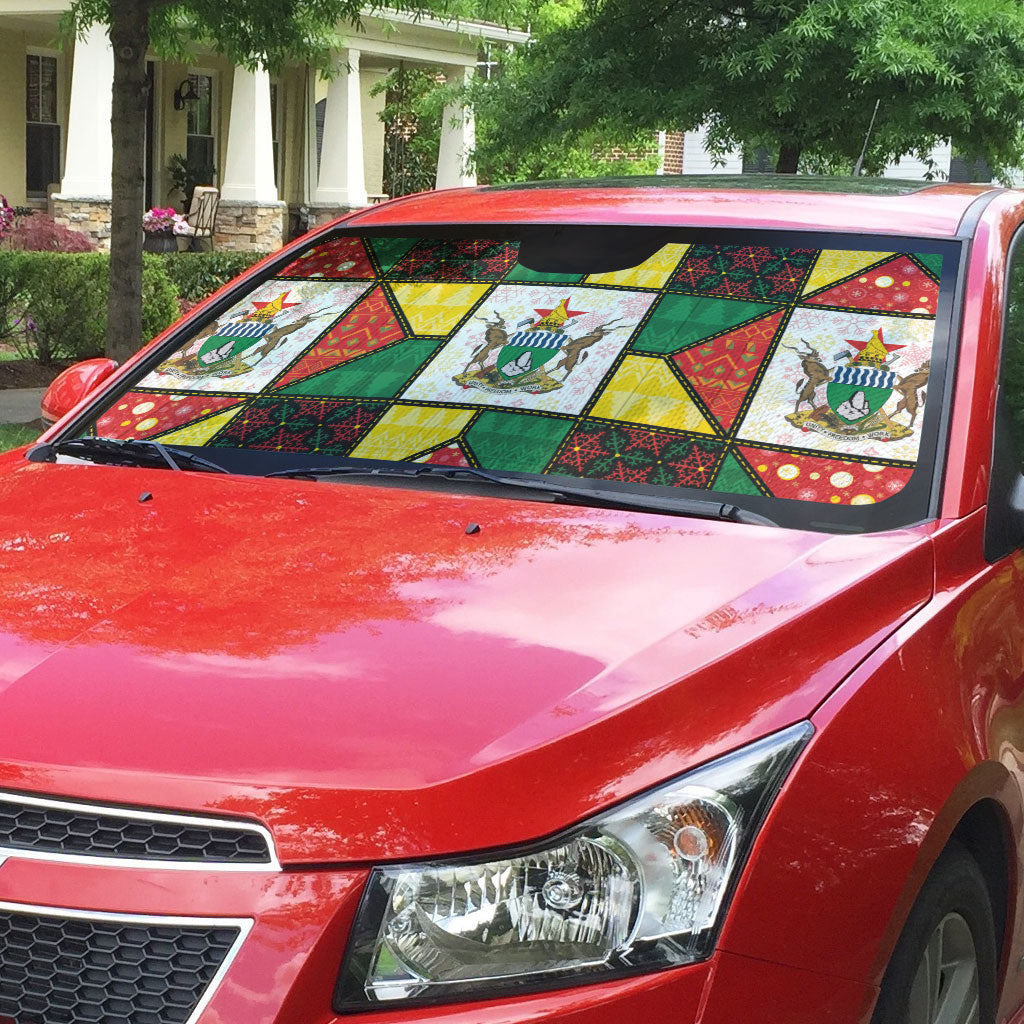 Zimbabwe Christmas Auto Sun Shade Patchwork Style