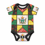 Zimbabwe Christmas Baby Onesie Patchwork Style