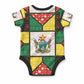 Zimbabwe Christmas Baby Onesie Patchwork Style