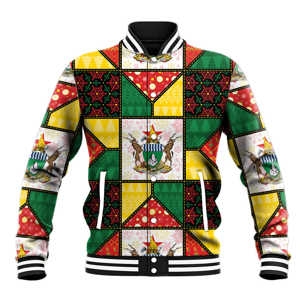 Zimbabwe Christmas Baseball Jacket Patchwork Style
