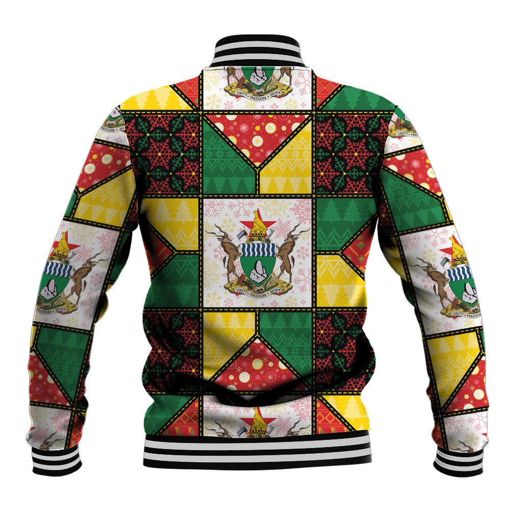 Zimbabwe Christmas Baseball Jacket Patchwork Style