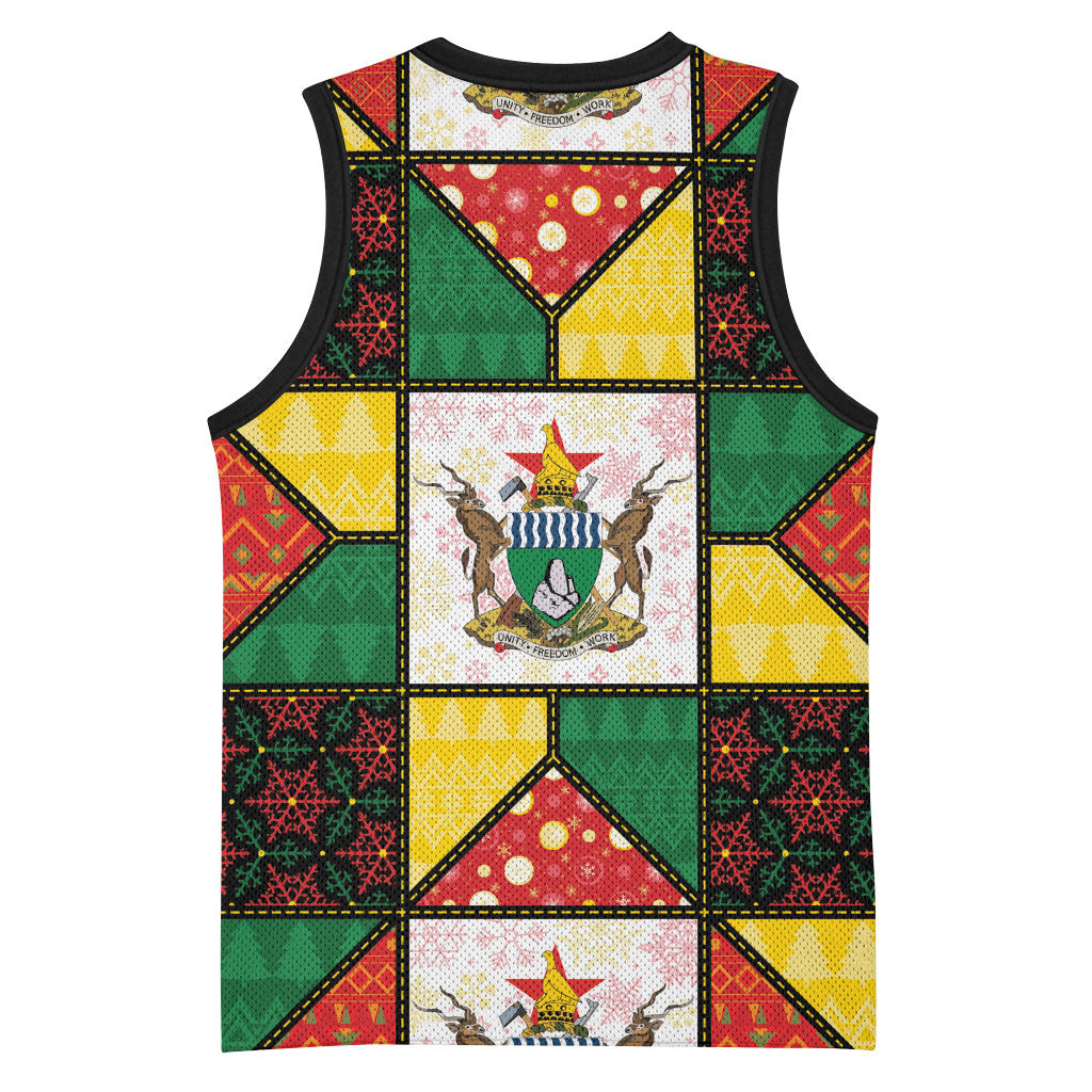Zimbabwe Christmas Basketball Jersey Patchwork Style