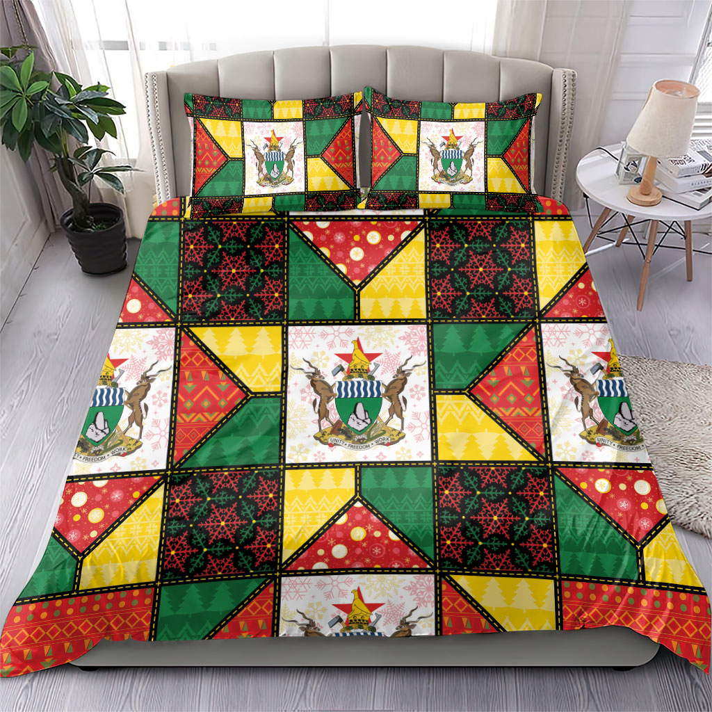 Zimbabwe Christmas Bedding Set Patchwork Style