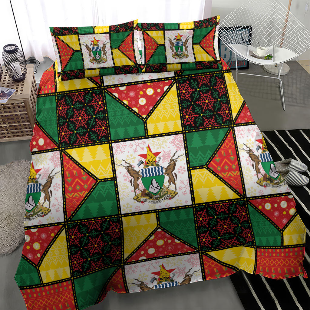 Zimbabwe Christmas Bedding Set Patchwork Style