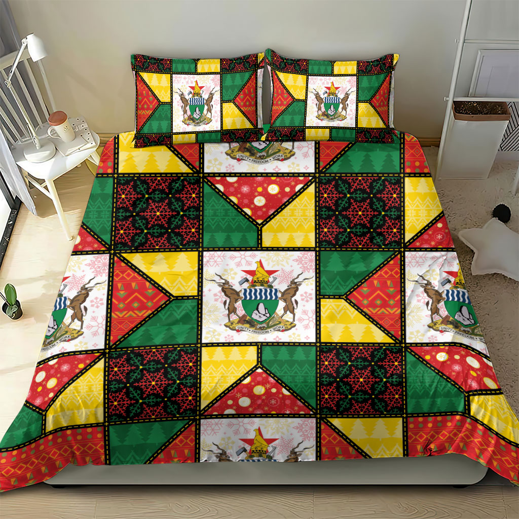 Zimbabwe Christmas Bedding Set Patchwork Style