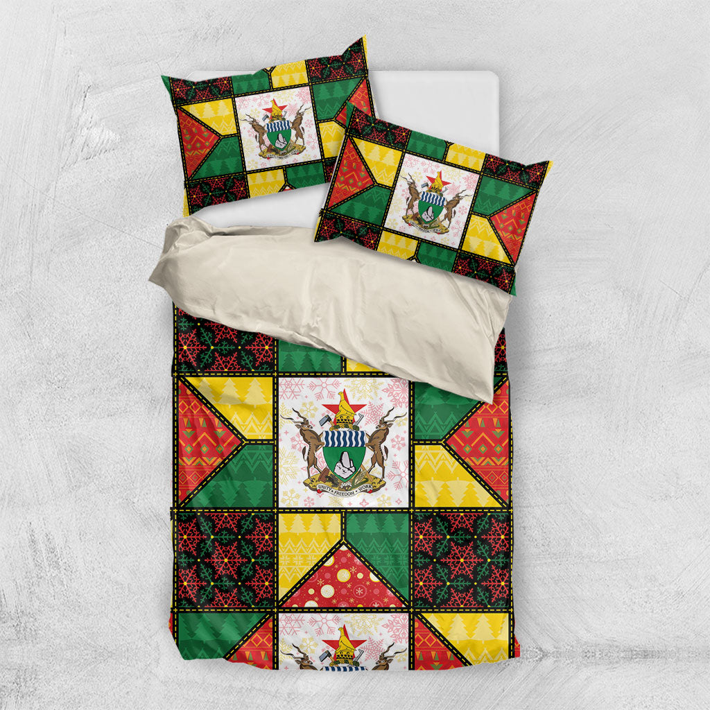 Zimbabwe Christmas Bedding Set Patchwork Style