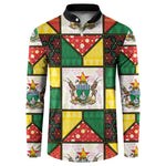 Zimbabwe Christmas Button Sweatshirt Patchwork Style