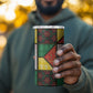 Zimbabwe Christmas 4 in 1 Can Cooler Tumbler Patchwork Style