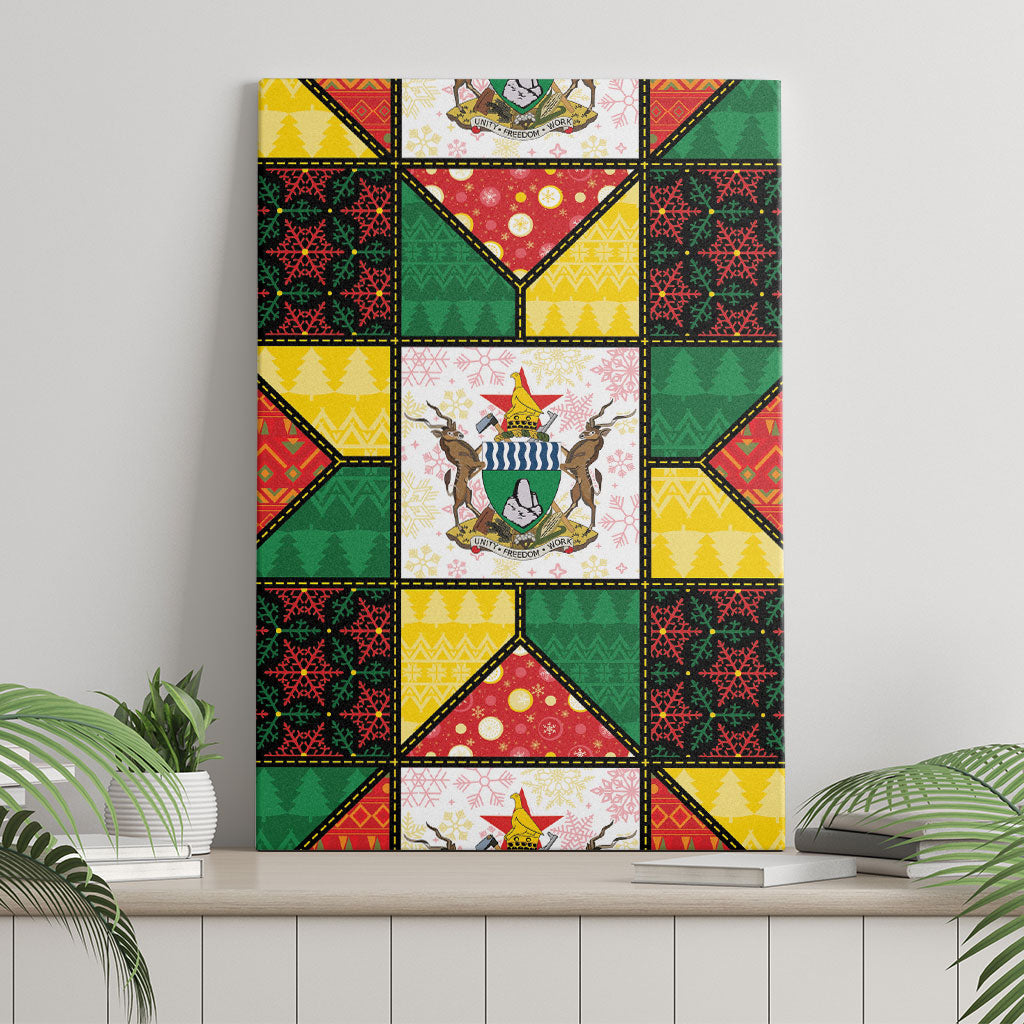 Zimbabwe Christmas Canvas Wall Art Patchwork Style