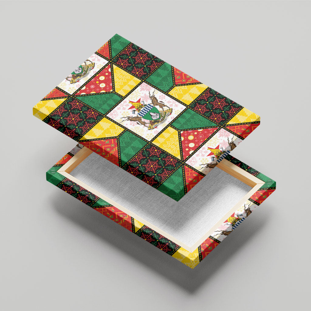 Zimbabwe Christmas Canvas Wall Art Patchwork Style