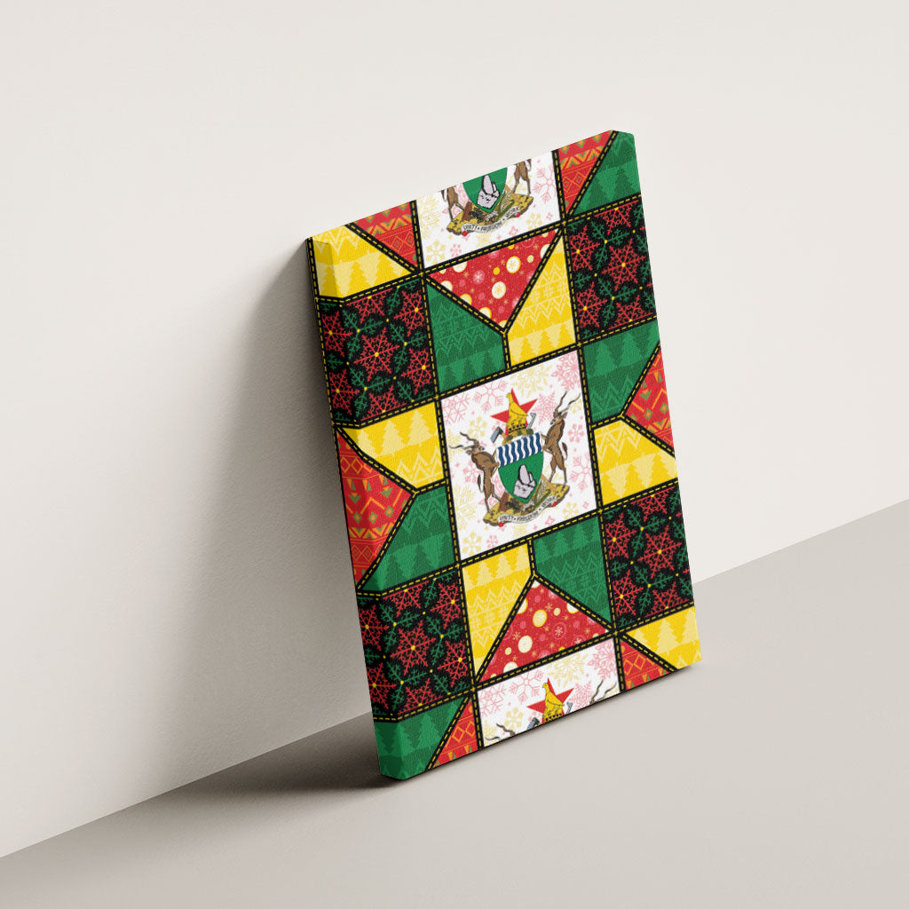 Zimbabwe Christmas Canvas Wall Art Patchwork Style