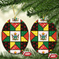 Zimbabwe Christmas Ceramic Ornament Patchwork Style