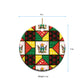 Zimbabwe Christmas Ceramic Ornament Patchwork Style