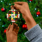 Zimbabwe Christmas Ceramic Ornament Patchwork Style