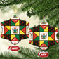 Zimbabwe Christmas Ceramic Ornament Patchwork Style