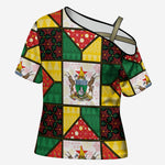 Zimbabwe Christmas Cross Shoulder Shirt Patchwork Style