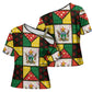Zimbabwe Christmas Cross Shoulder Shirt Patchwork Style