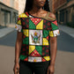 Zimbabwe Christmas Cross Shoulder Shirt Patchwork Style