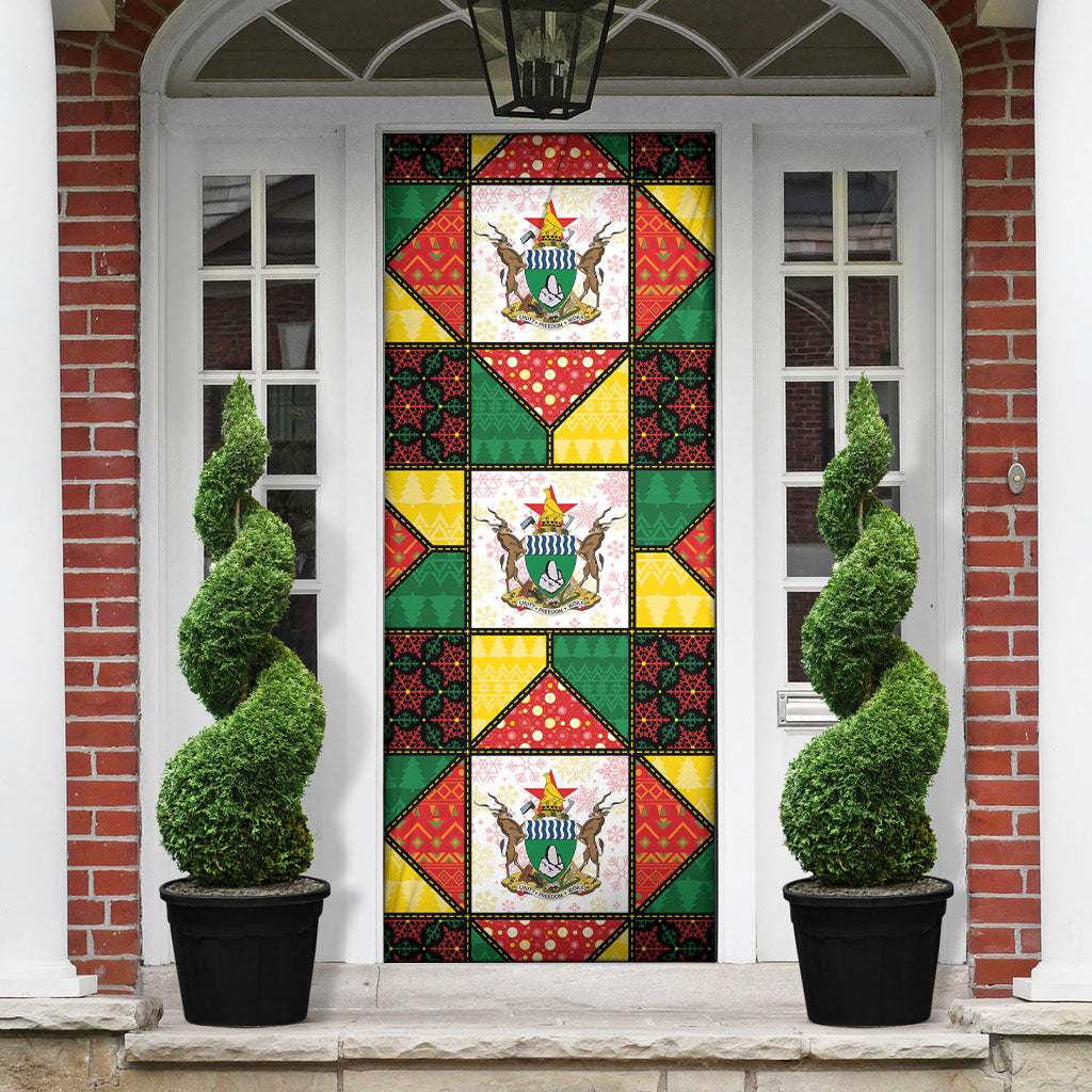 Zimbabwe Christmas Door Cover Patchwork Style