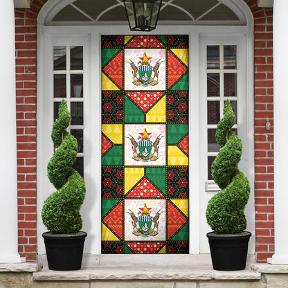 Zimbabwe Christmas Door Cover Patchwork Style