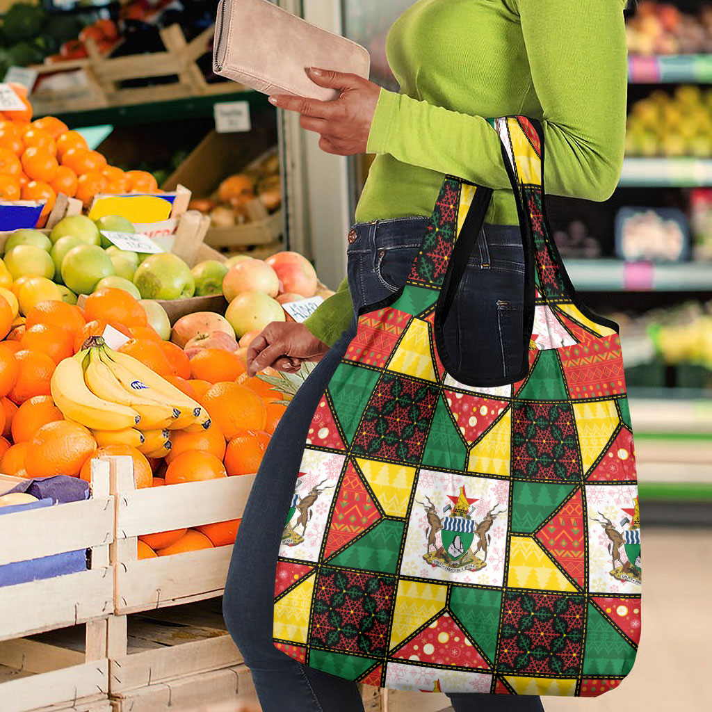 Zimbabwe Christmas Grocery Bag Patchwork Style