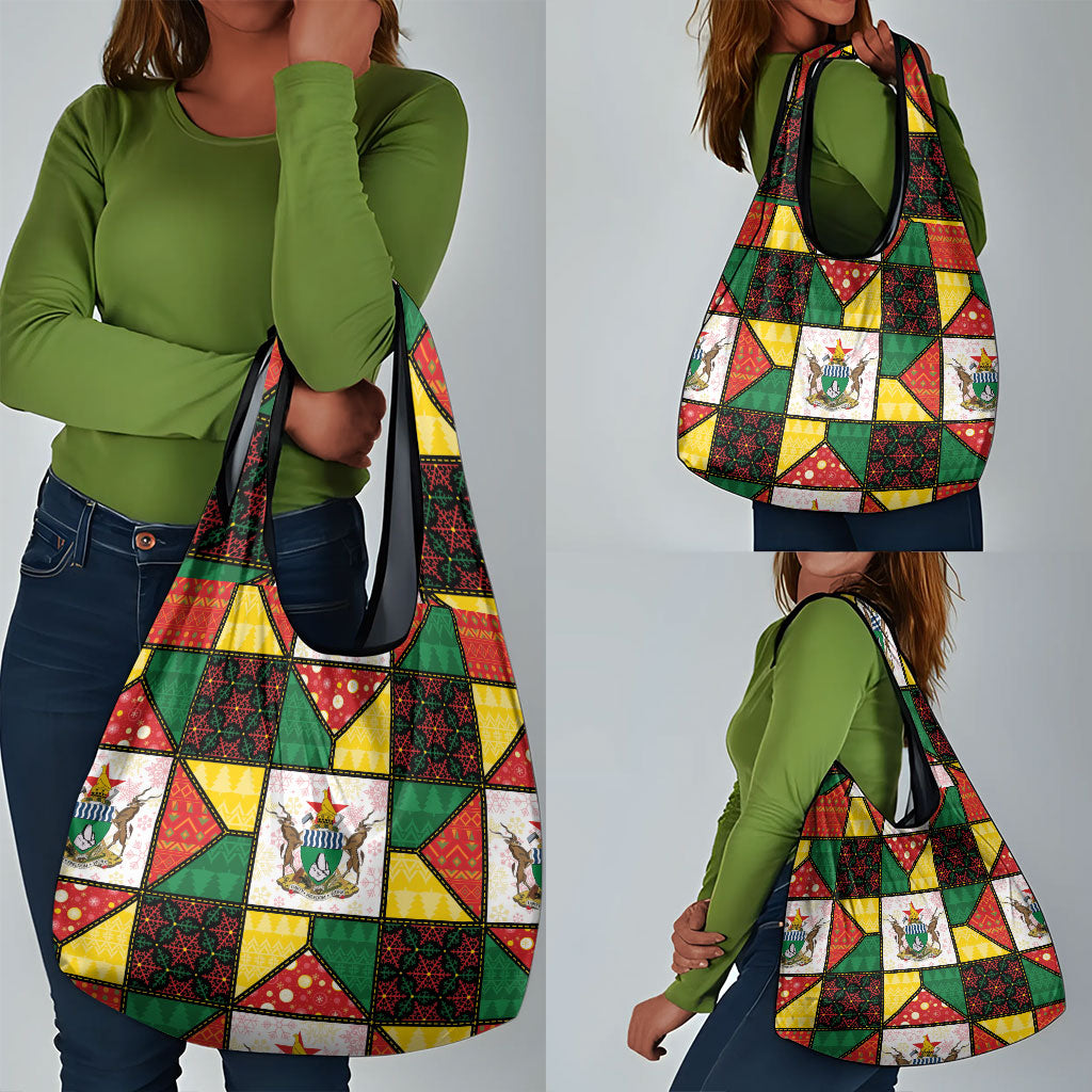Zimbabwe Christmas Grocery Bag Patchwork Style