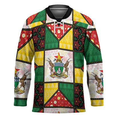 Zimbabwe Christmas Hockey Jersey Patchwork Style